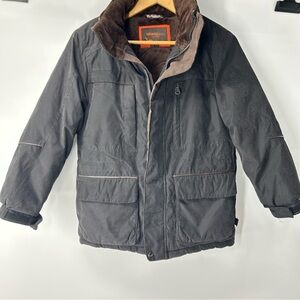 Hawke & Co Charcoal Jacket with Chestnut Trim Size 10/12